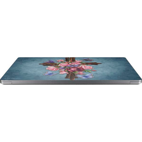 Brigid Ashwood Flower Cross Universal Laptop 12in (9.8 x 6.8in) Skin
